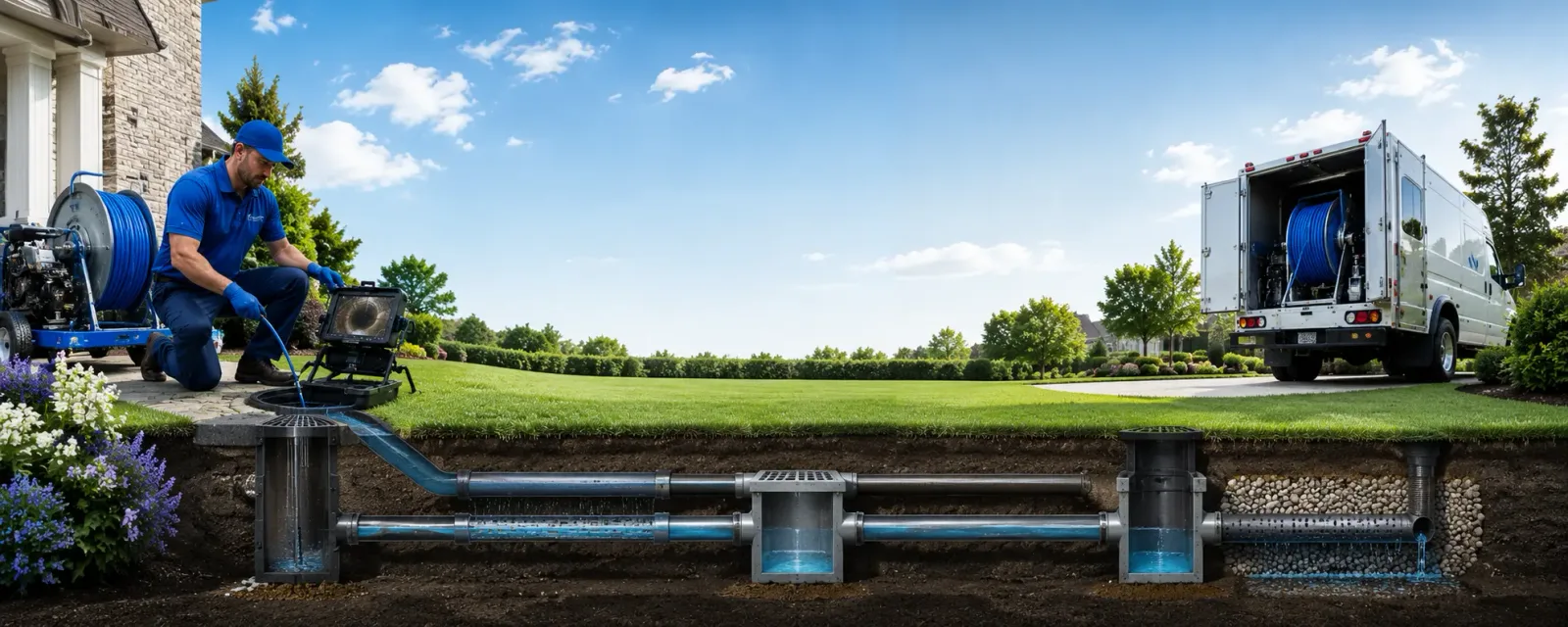Outdoor drain cleaning information for Carle Place, NY